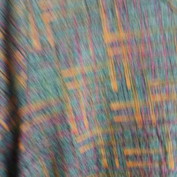 LuLaRoe M Green Purple Orange Geometric High Low Simply Comfortable Tunic Top - Picture 8 of 16